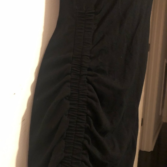 a•n•deawy Short Sleeve Lace Side Tie Black Dress - Picture 5 of 8